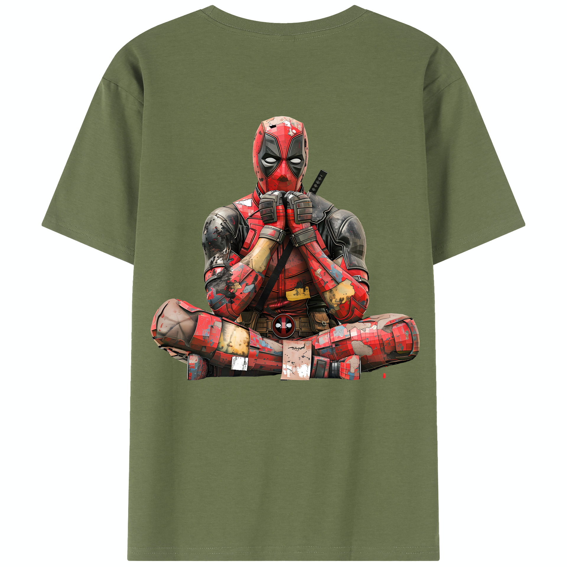 （画像用） Deadpool デッドプール 綿100％半袖Tシャツ（背面プリント）